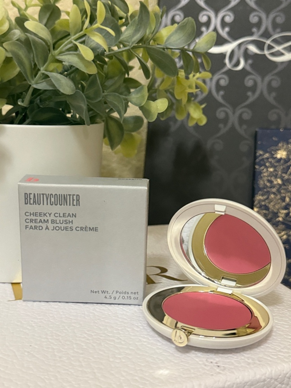 Beautycounter White Compact Cheeky Clean Cream Blush